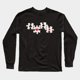 Card Puzzle Quartet Long Sleeve T-Shirt